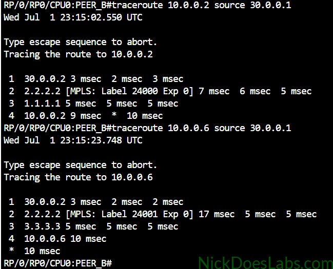 IOS XRd traceroute